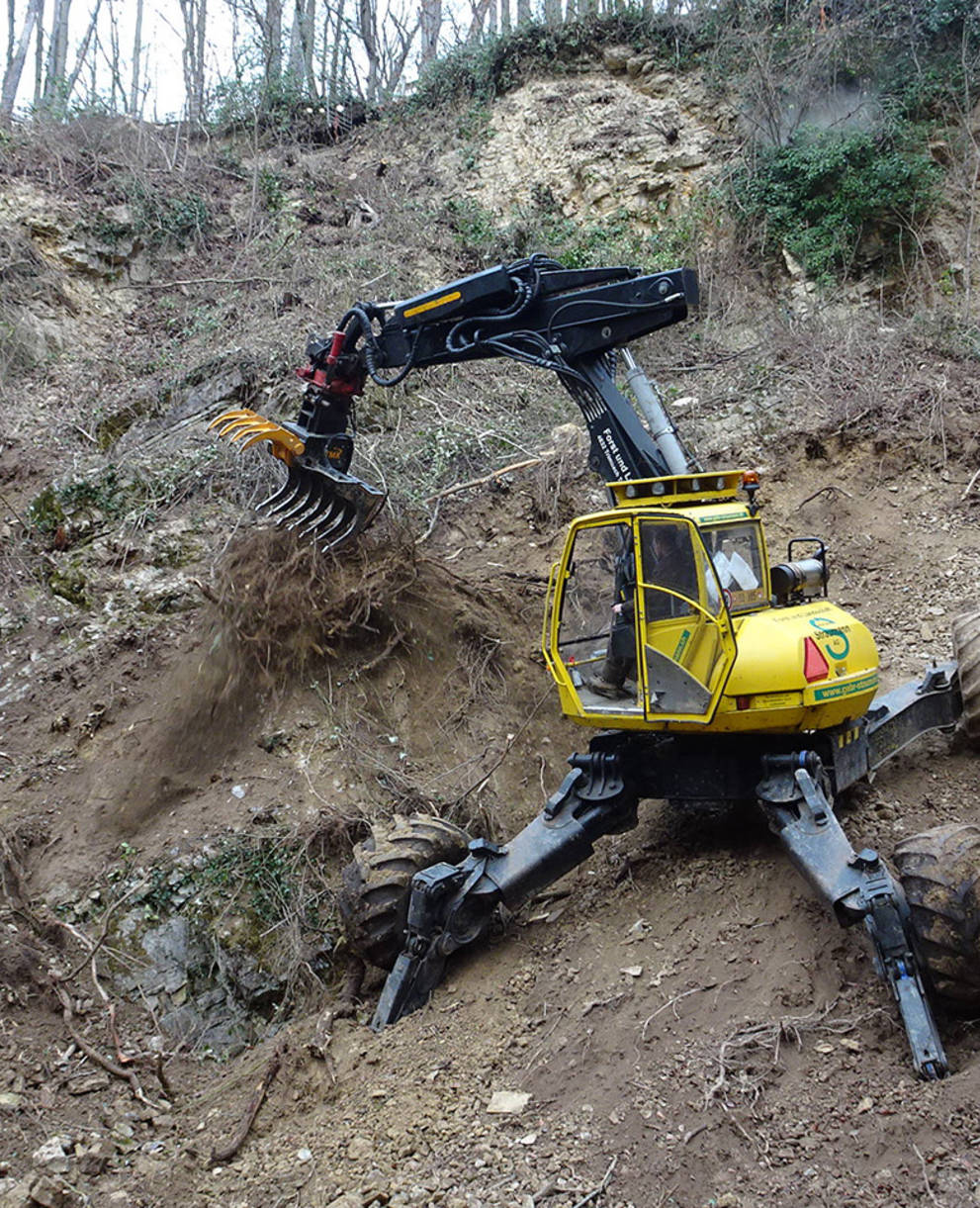 Schreitbagger im Horngraben (Riehen)